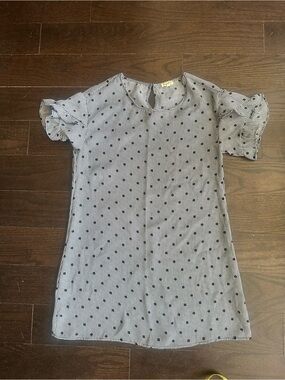 Lily White Navy and White Polka Dot oversized summer Dress